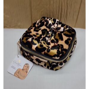 Jessica Simpson Jewelry Organizer Leopard Print Single Compartment Brown
